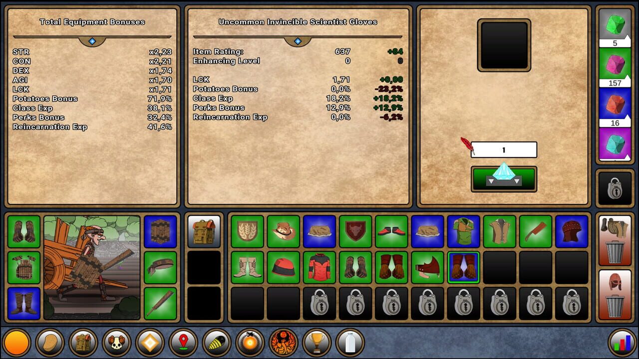 Farmer Against Potatoes Idle