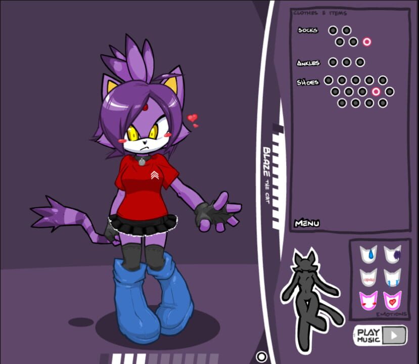 Blaze the Cat Dress Up
