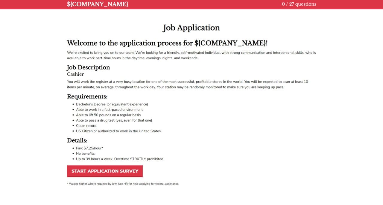 Job Application Simulator
