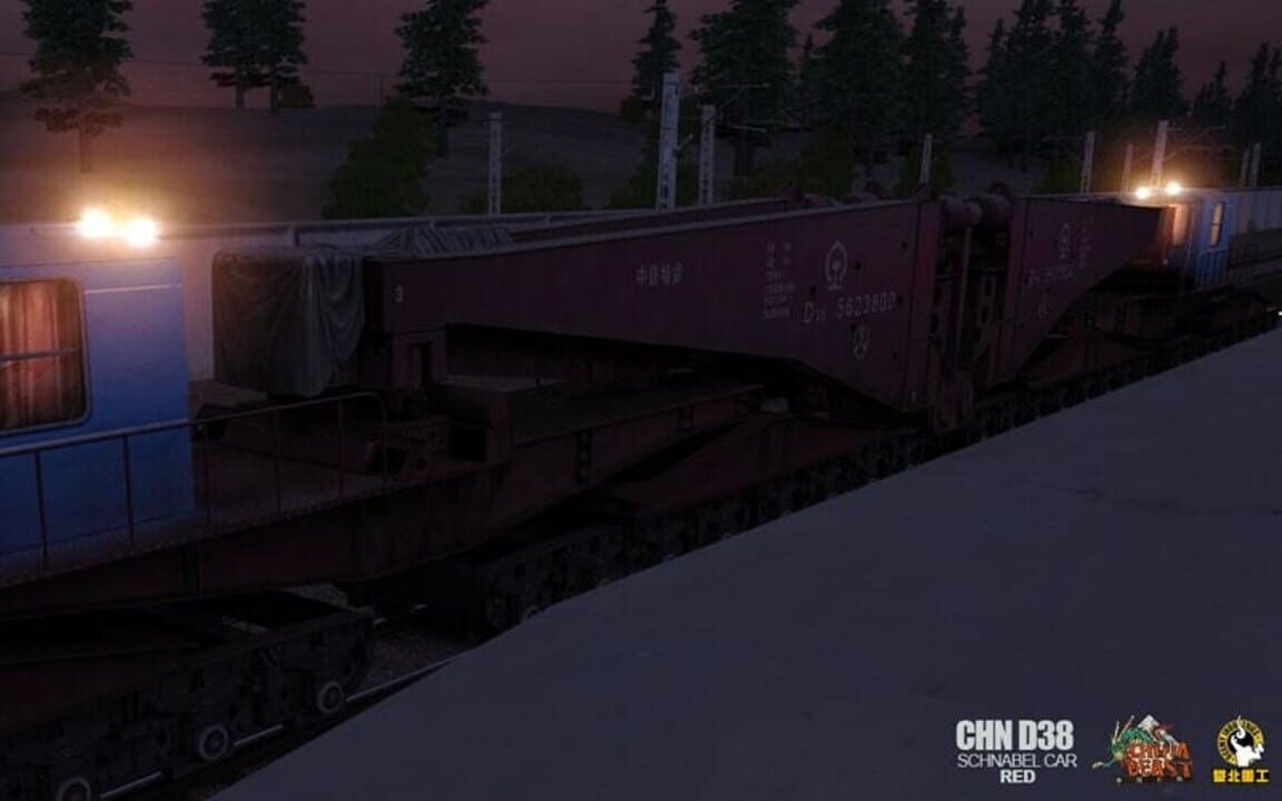Trainz Railroad Simulator 2022: China D38 Schnabel Car – Red