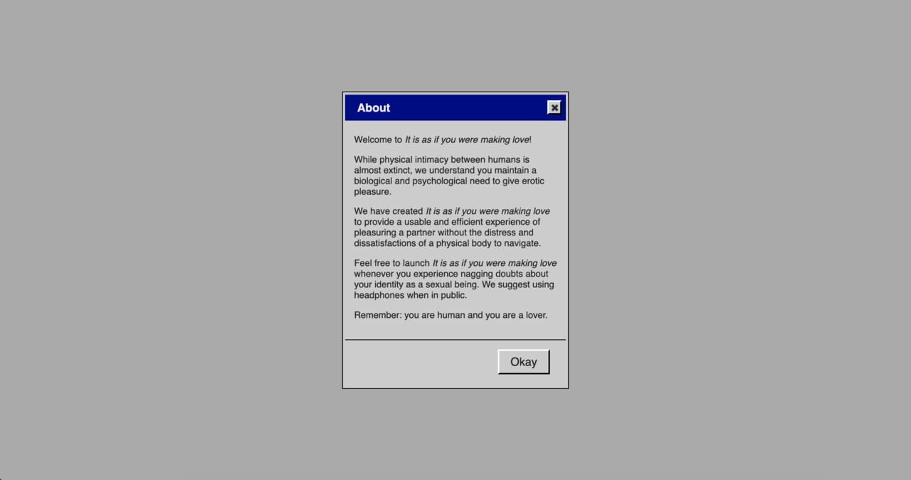 It Is As If You Were Making Love