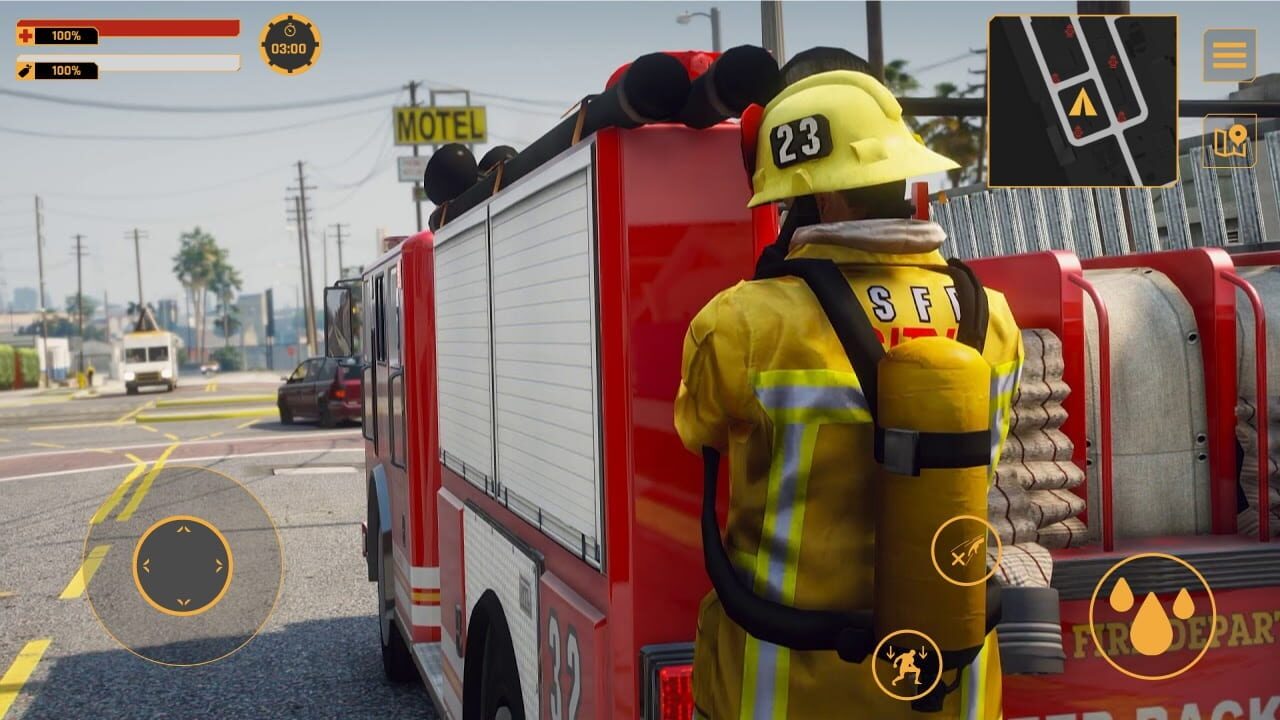 Firefighter: Car Fire Truck Sim Driving 2022 Simulator