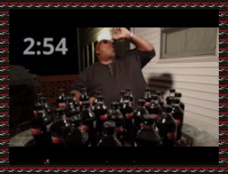 I Wanna How Many Bottles of Coke Zero Can Badlands Chug in 3 Minutes? Watch & See!