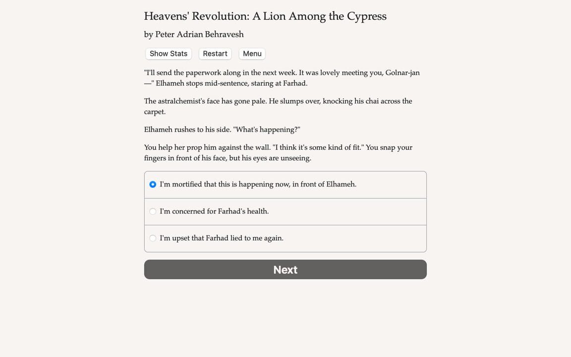 Heavens’ Revolution: A Lion Among the Cypress