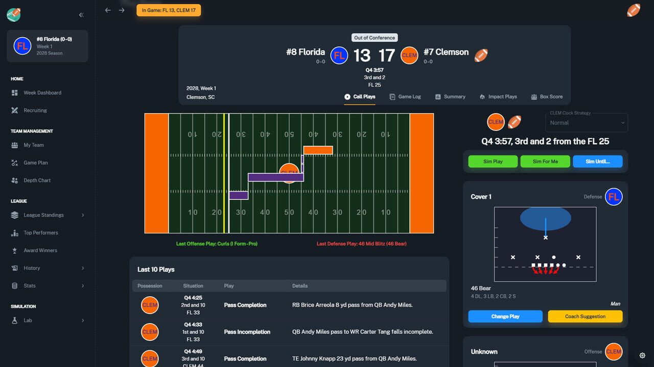 Football Coach: College Dynasty