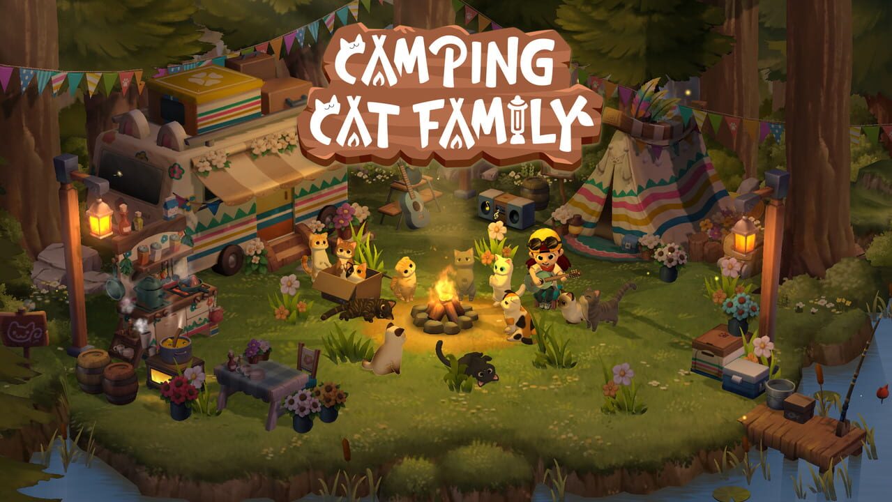 Camping Cat Family