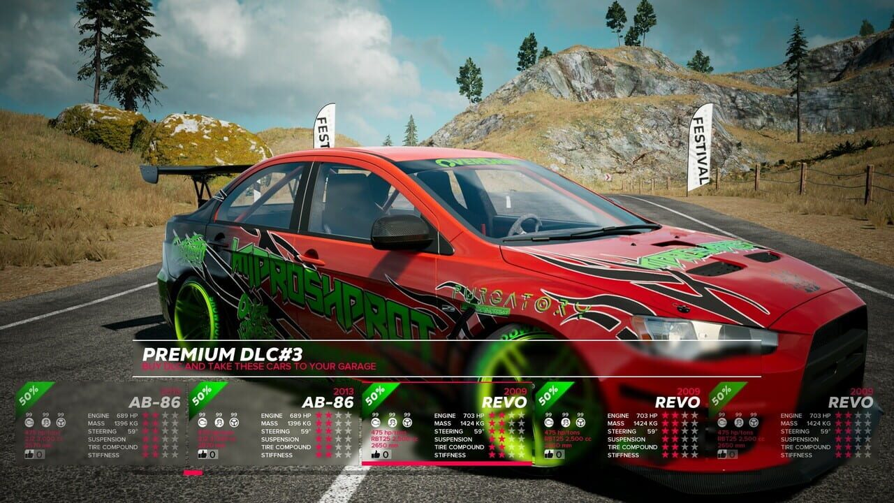 OverDrift Festival: Premium Cars Pack#3