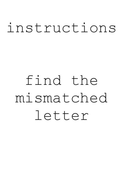 The Impossible Letter Game