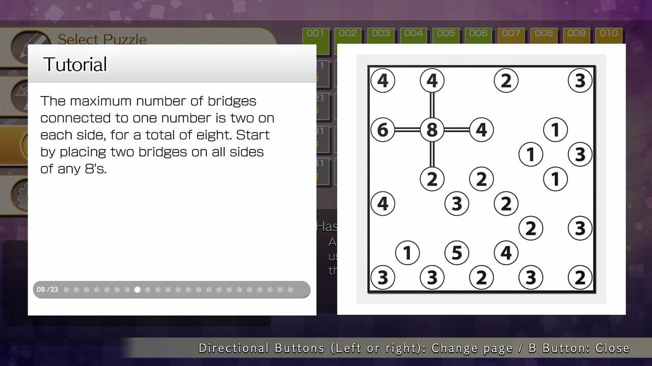 Puzzle by Nikoli W Hashiwokakero
