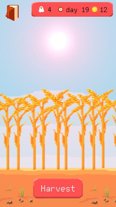 The Red Sun Sets Over the Fields of Grain