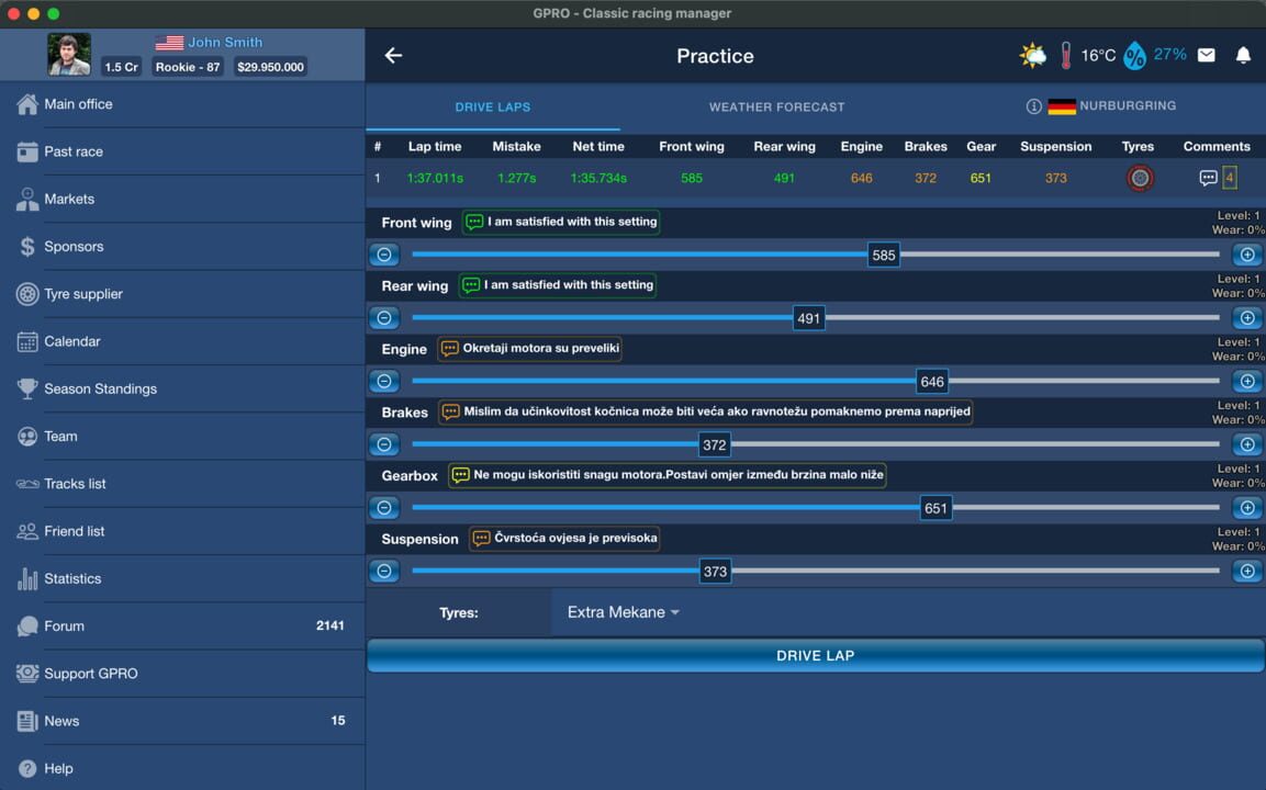 GPRO: Classic Racing Manager