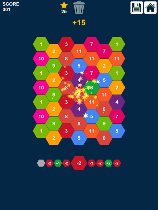 Drag n Merge Hexagons