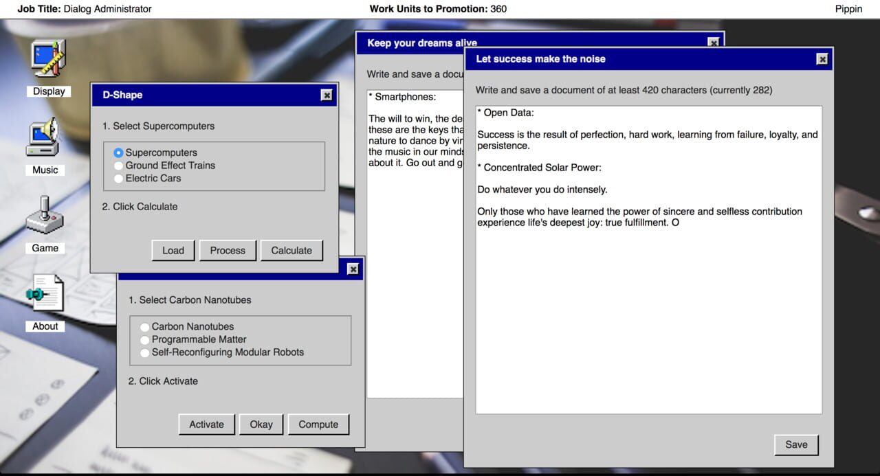 It is as if you were doing work