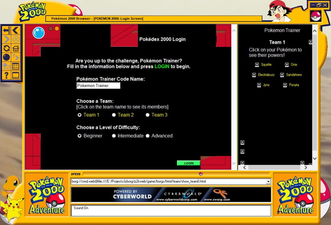 Pokémon 2000 Adventure Game