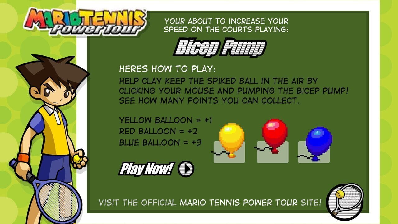 Mario Tennis: Power Tour – Bicep Pump