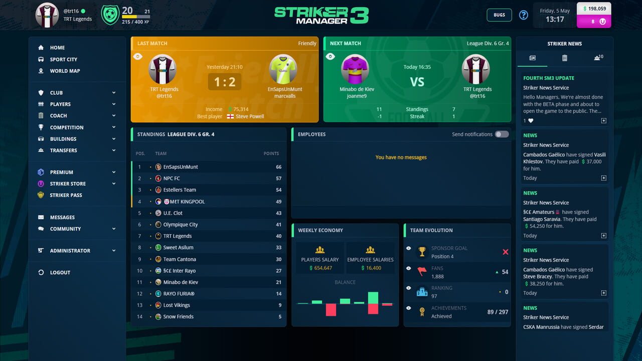 Striker Manager 3