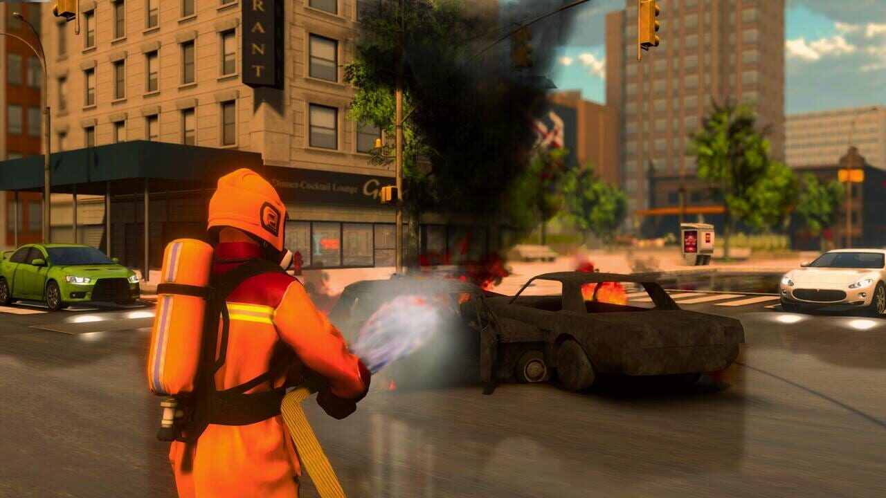 Firefighter Simulator 911: Car Fire Truck Driver