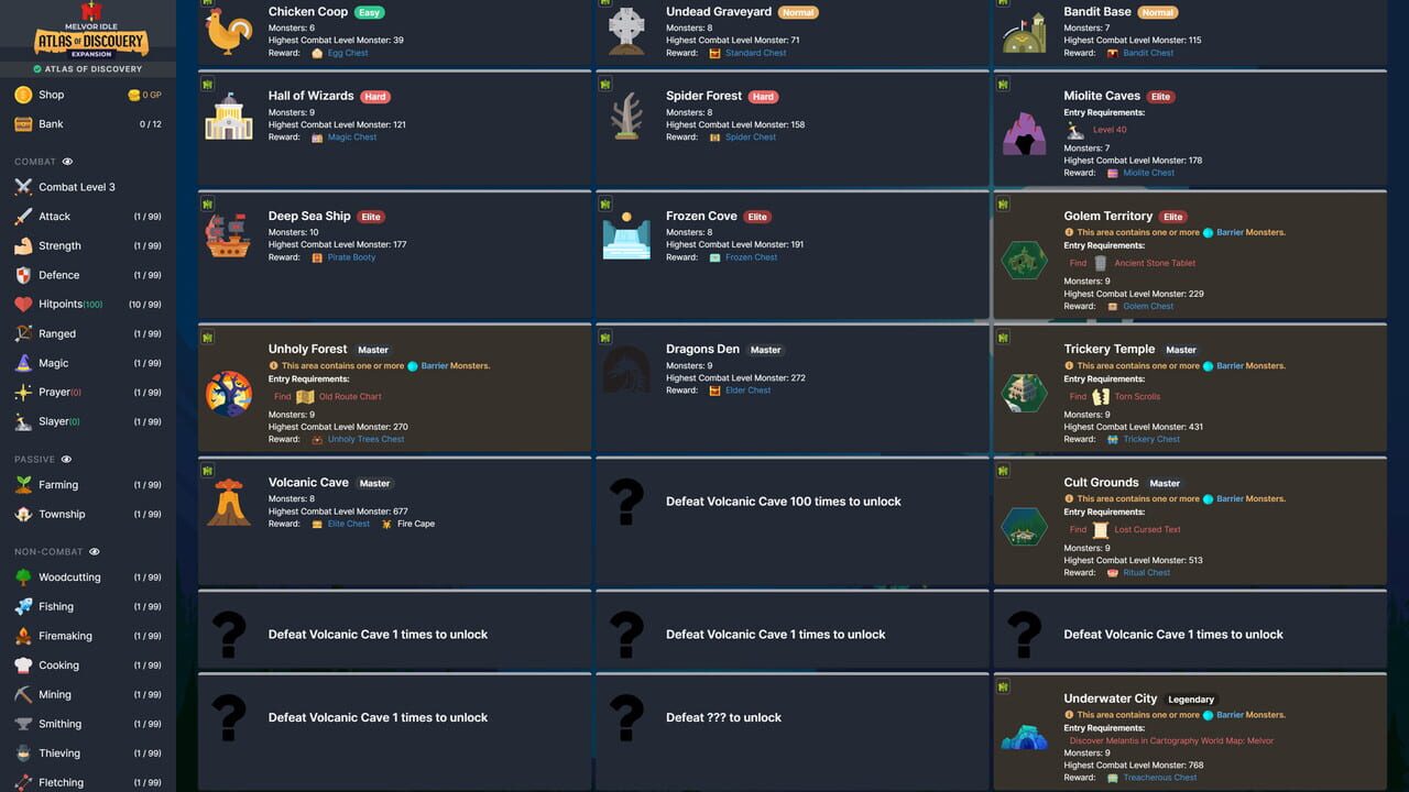 Melvor Idle: Atlas of Discovery