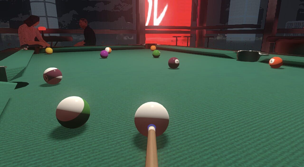 Friends Play Pool