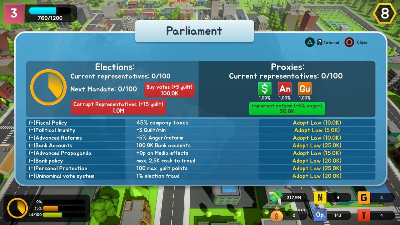 Corruption: Political Simulator Strategy