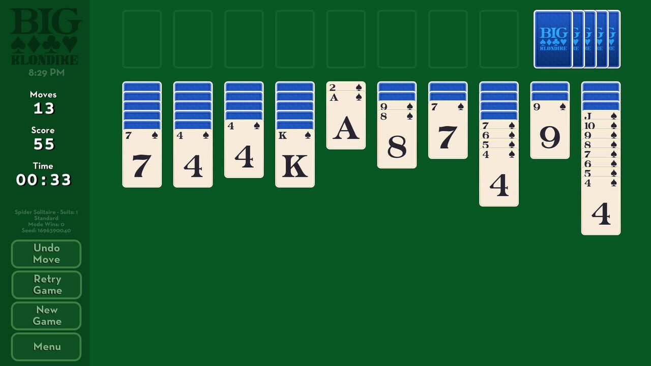Big Klondike: Spider Solitaire