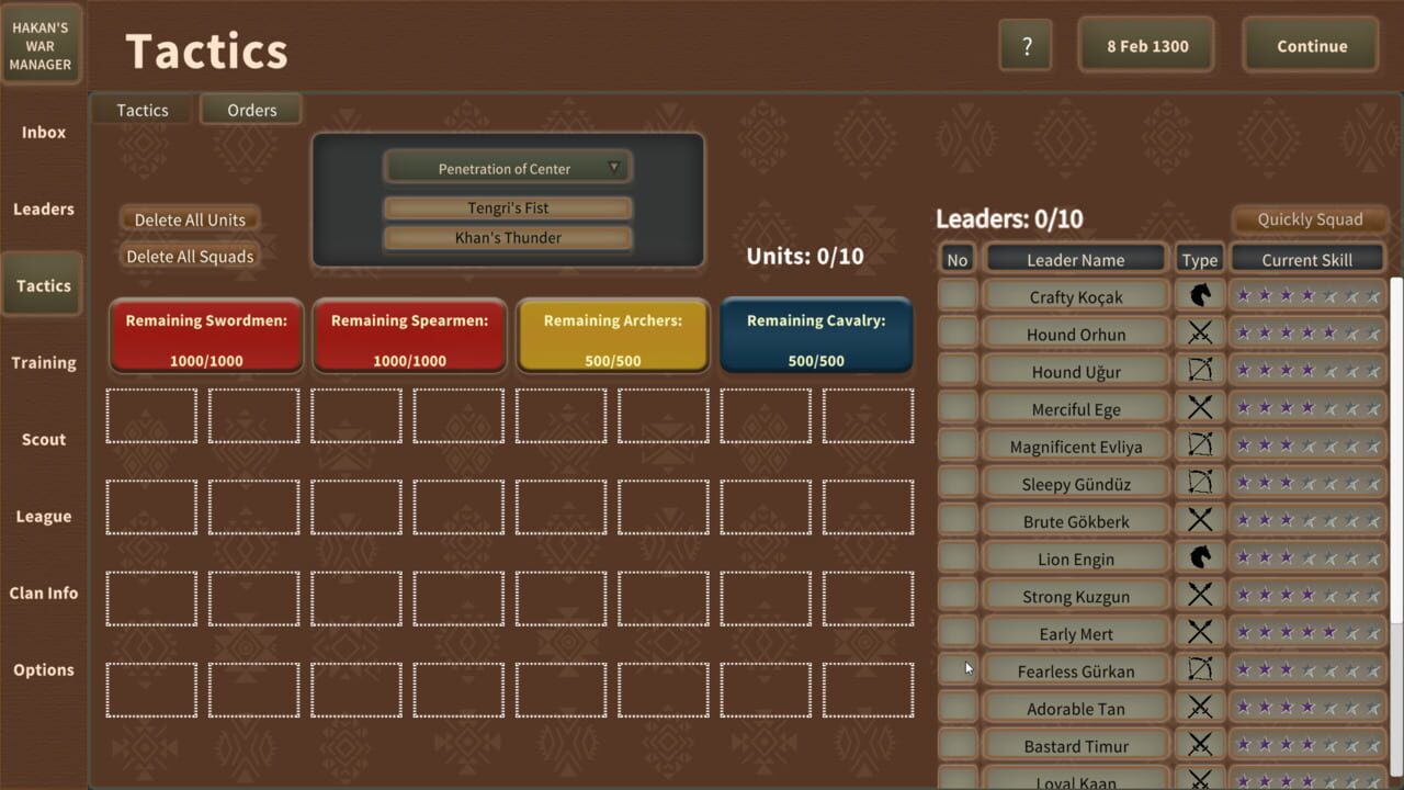 Hakan’s War Manager