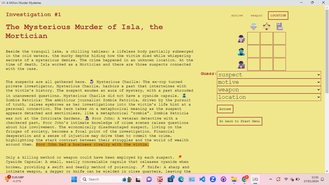 A Million Murder Mysteries