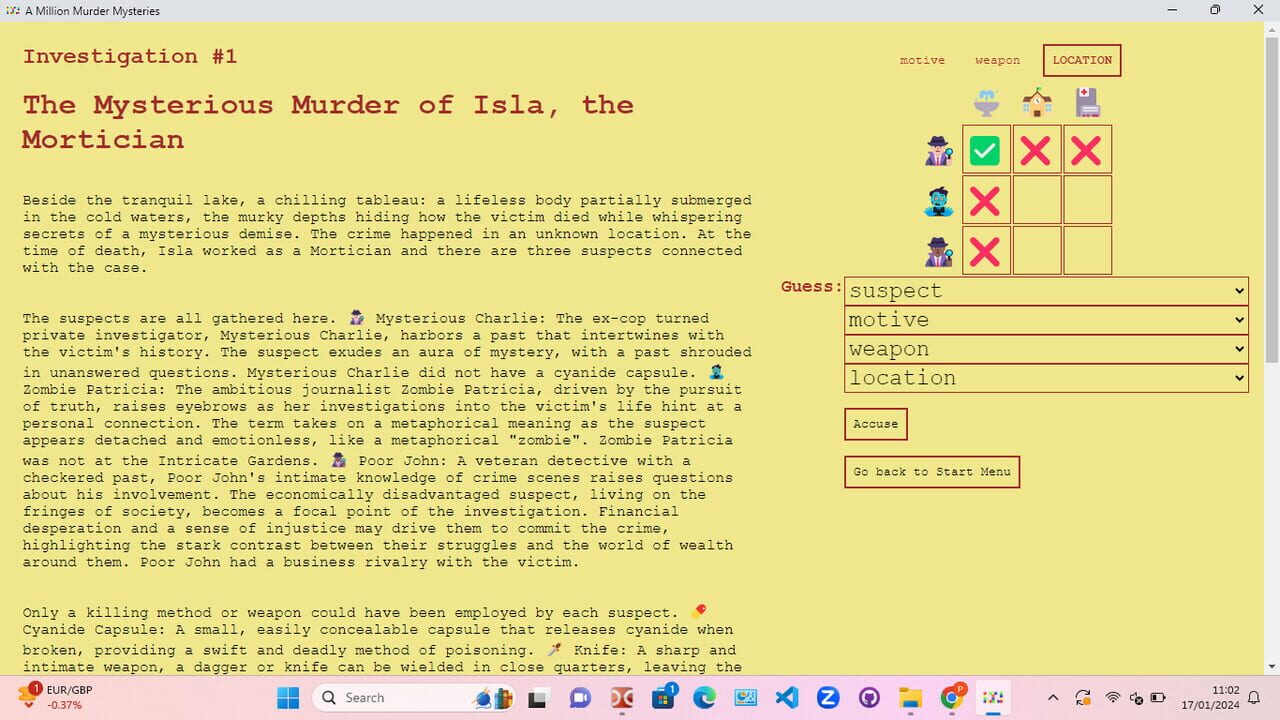 A Million Murder Mysteries