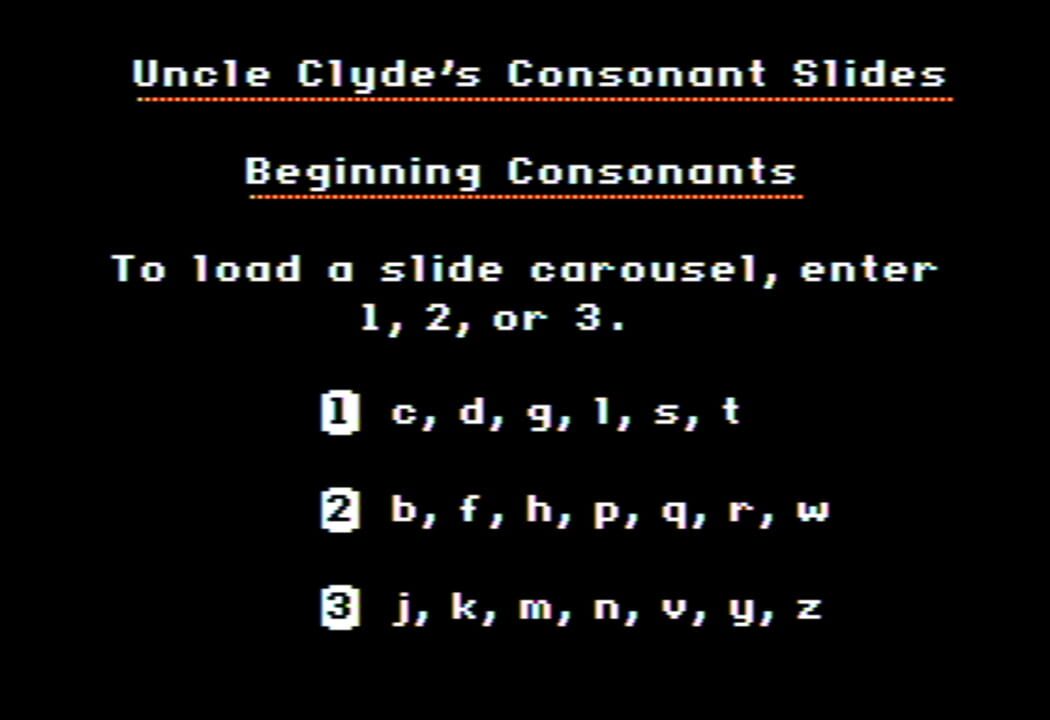 Uncle Clyde’s Consonant Slides
