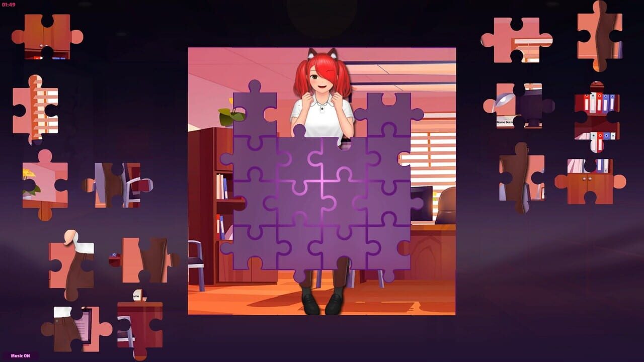 Anime Jigsaw Girls: Office