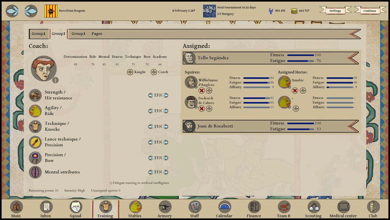 Jousting Manager