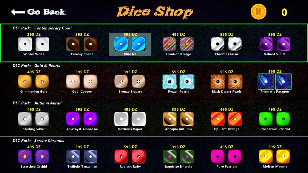 Dice-Zee!: Dice Pak – “Contemporary Cool”
