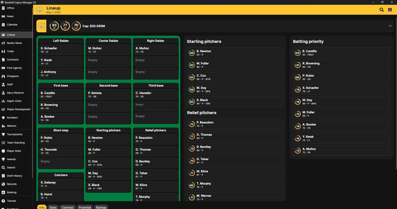 Baseball Legacy Manager 24
