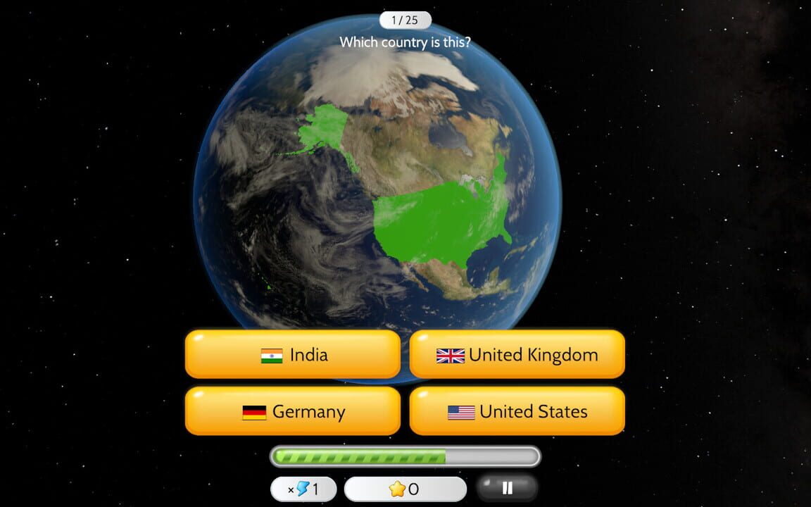 Capitals Quizzer: Globe Mode