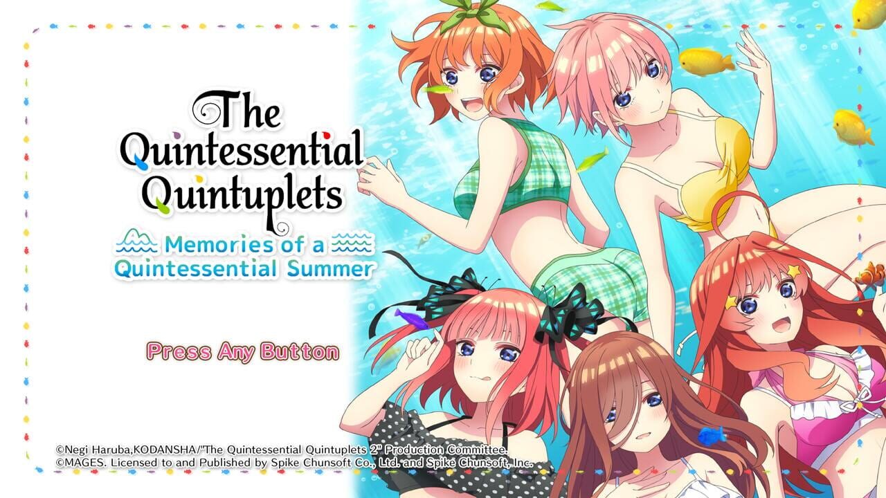 The Quintessential Quintuplets: Memories of a Quintessential Summer