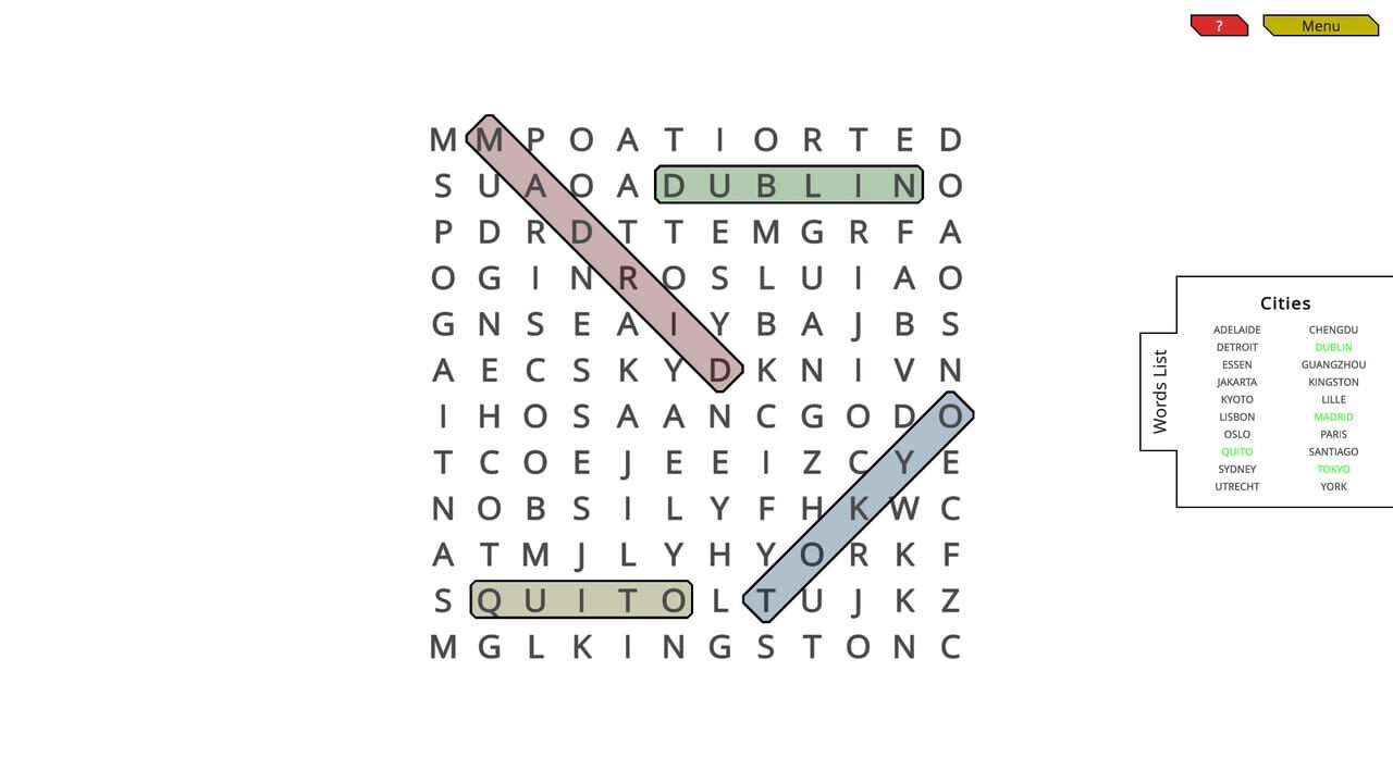Woohoo!: Game – WordSearch