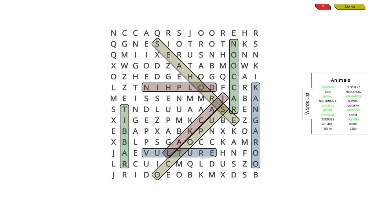 Woohoo!: Game – WordSearch