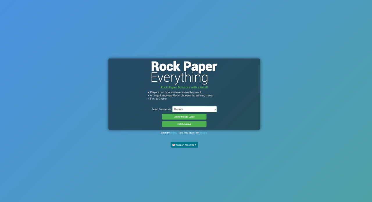 Rock Paper Everything
