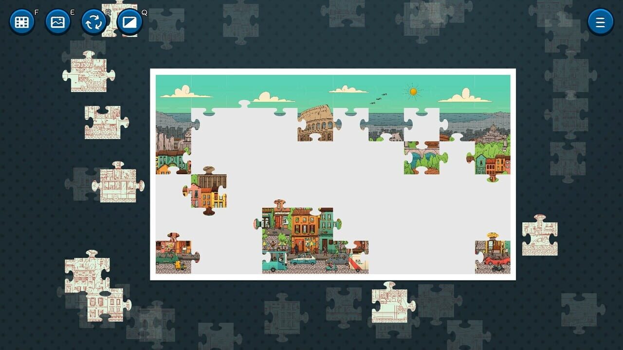 Hidden Cats in Jigsaw Puzzle: Rome
