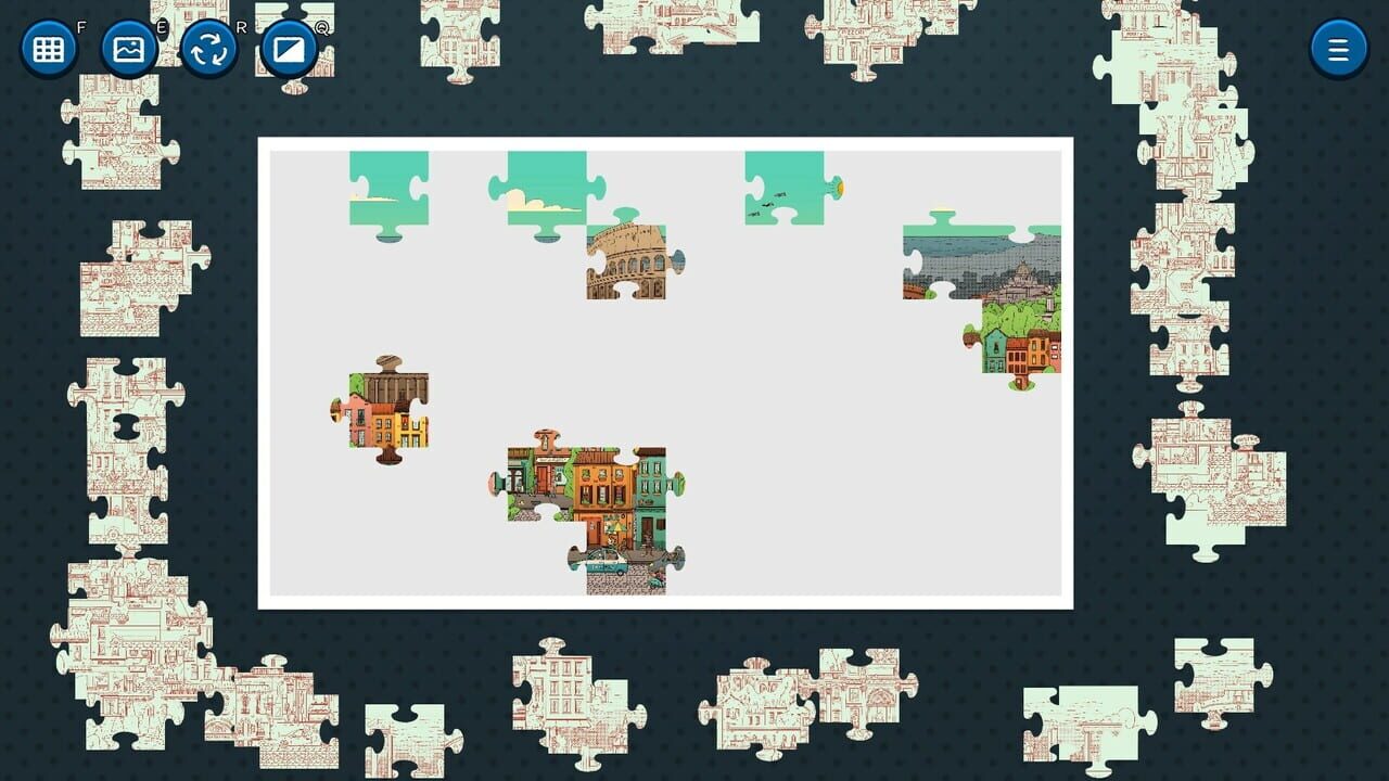 Hidden Cats in Jigsaw Puzzle: Rome