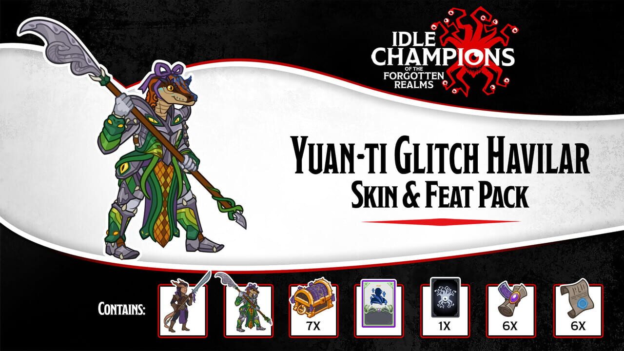 Idle Champions: Yuan-ti Glitch Havilar Skin & Feat Pack