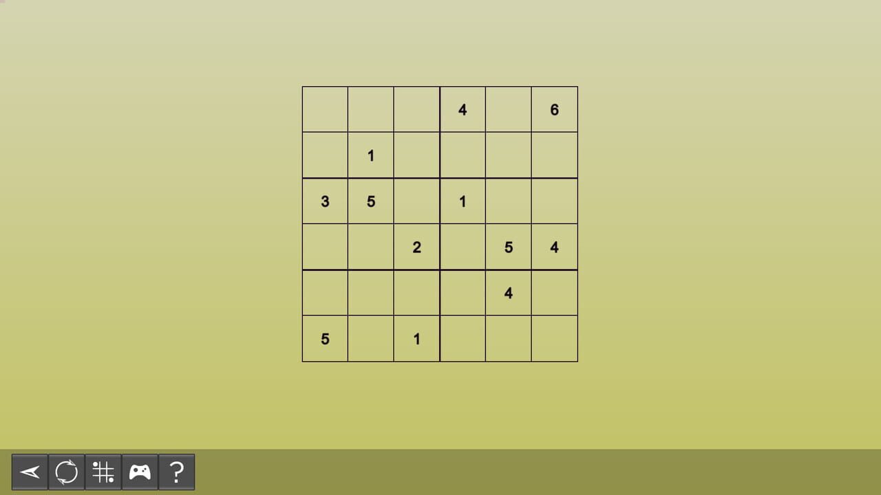 My Sudoku: Classic 6×6 Easy 6