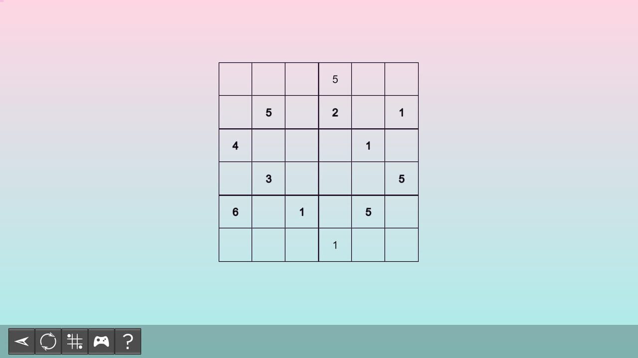 My Sudoku: Classic 6×6 Medium 1