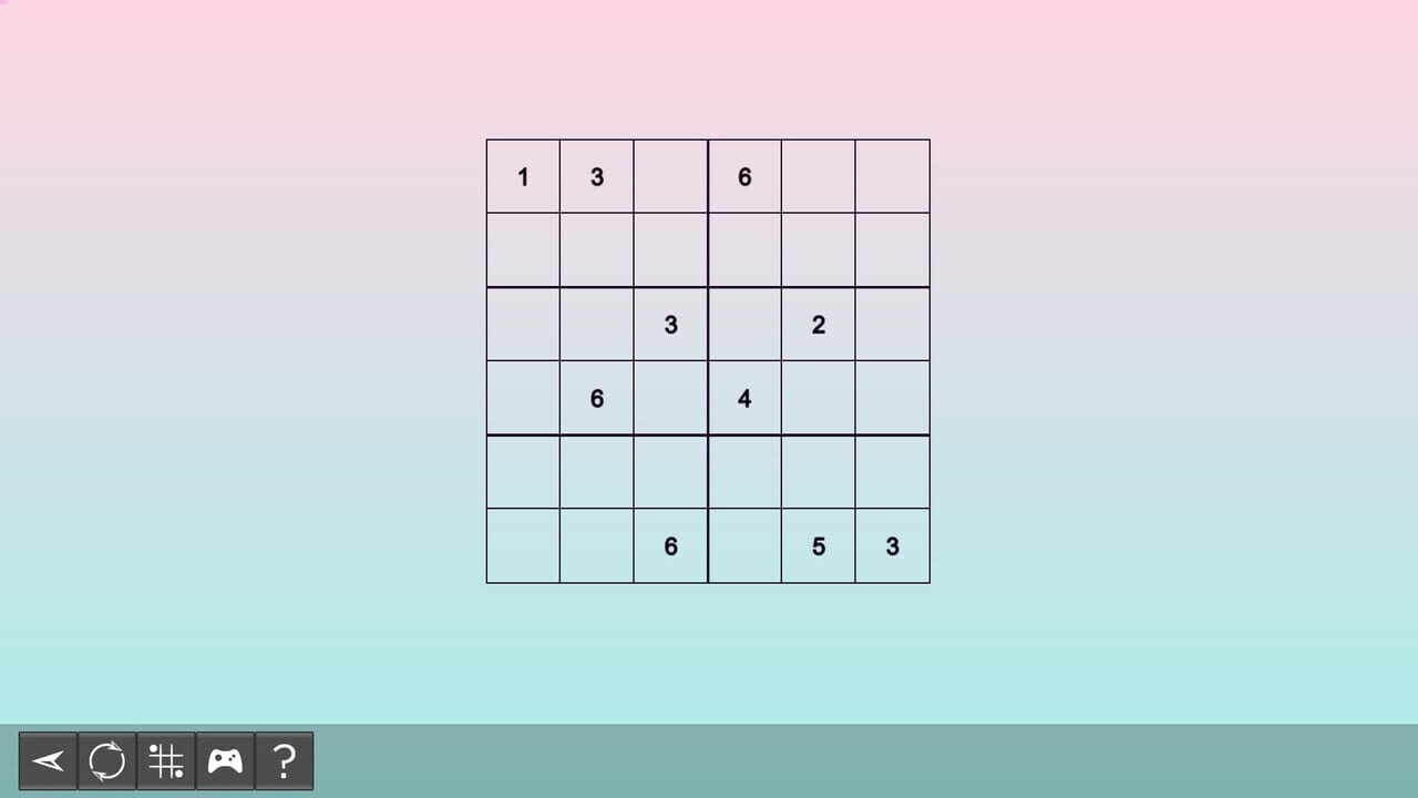 My Sudoku: Classic 6×6 Medium 1