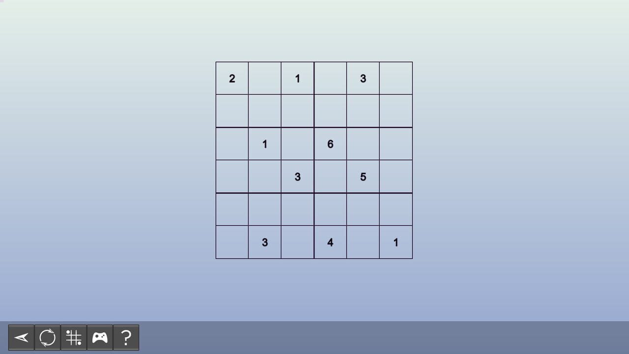 My Sudoku: Classic 6×6 Medium 3