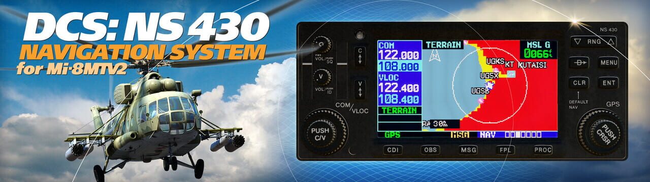 DCS World: NS 430 Navigation System for Mi-8MTV2 Cockpit