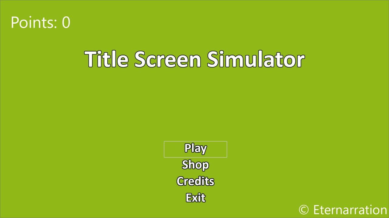 Title Screen Simulator