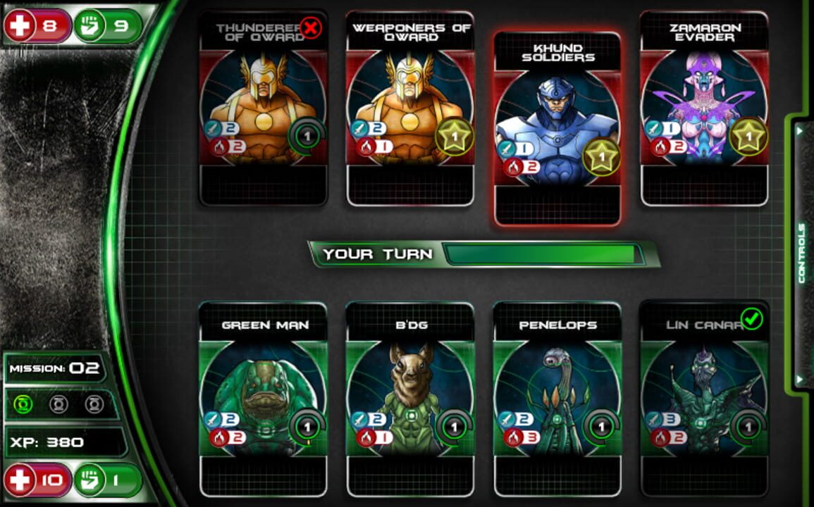 Green Lantern Battle Cards