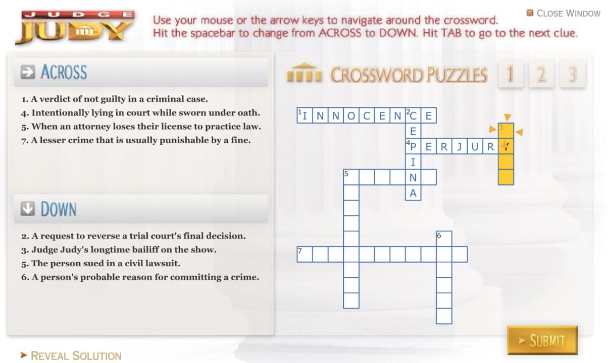 Judge Judy: Crossword Puzzles
