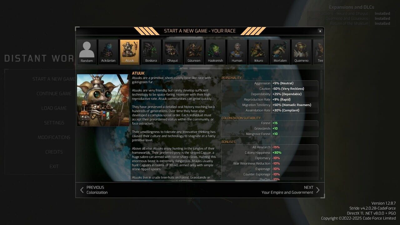 Distant Worlds 2: Factions – Atuuk and Wekkarus